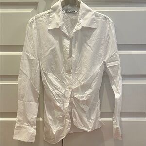Zara Crisp White Collared Shirt